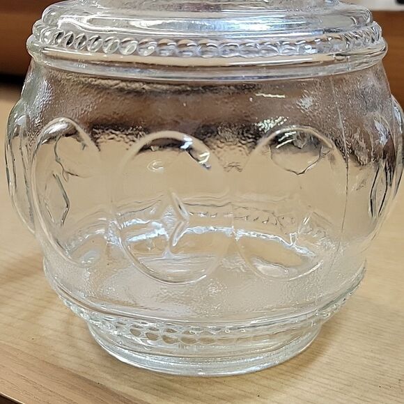 Vtg Ceiling Light Fixture Glass SHADE Diamond & Beaded Bathroom Hallway 5 1/2" - Picture 4 of 7